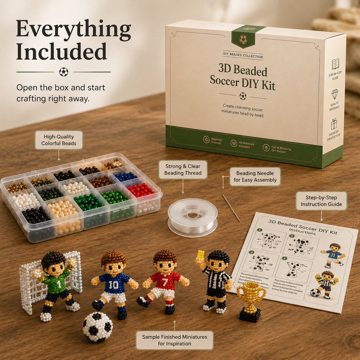 ⚽3D Beaded Soccer DIY Kit