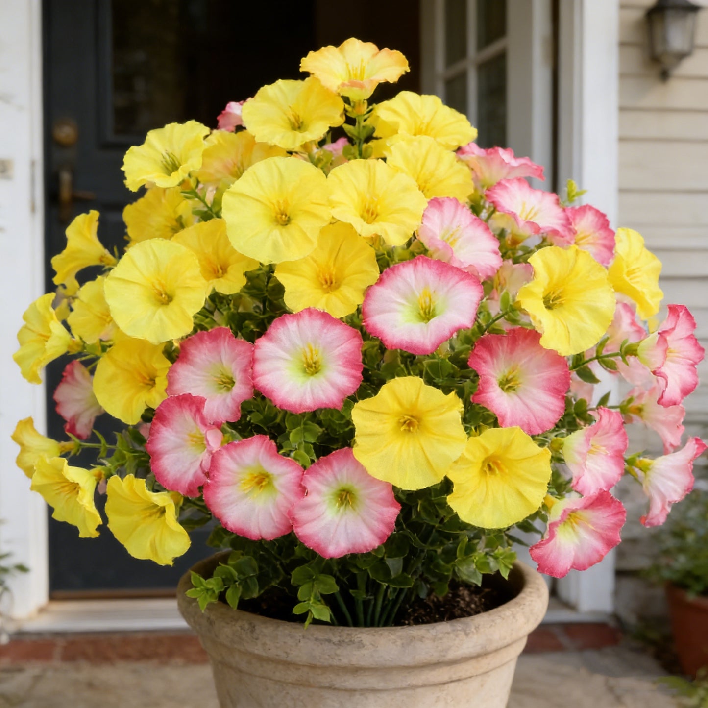 🌺Artificial Flowers for Outdoors, Fake Outdoor Petunias Waterproof UV Resistant (Zero Pollen Allergies)