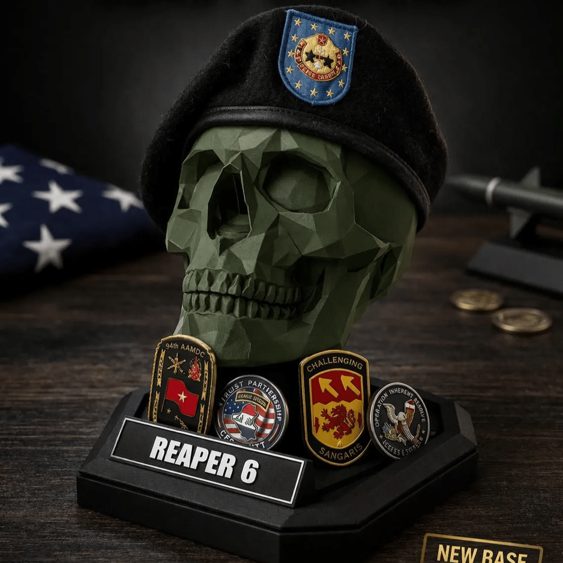 🔥Last Day 49% OFF - Military Beret Display Skull Veteran Gift🎁Buy 2 Free Shipping