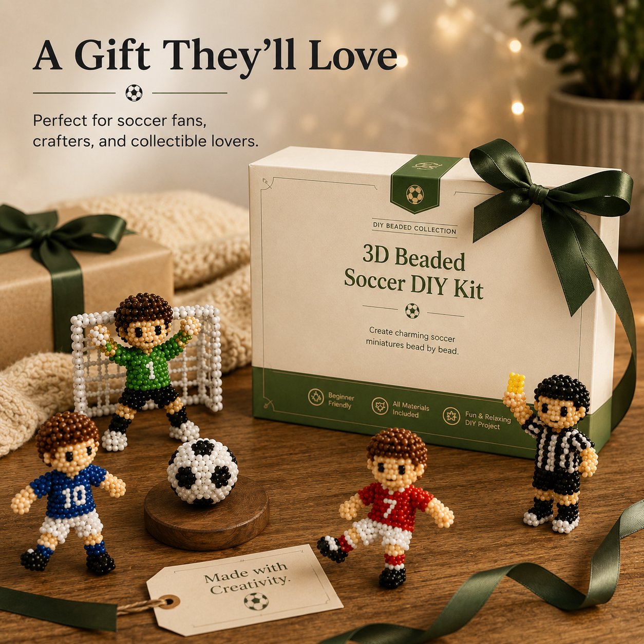 ⚽3D Beaded Soccer DIY Kit