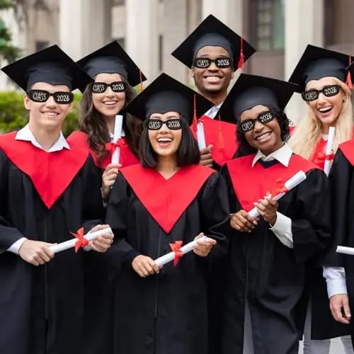🔥Last Day 49% OFF- 🎓🕶️Class of 2026 Graduation Glasses Fun Grad Party Sunglasses for 2026 Graduation Party Favors