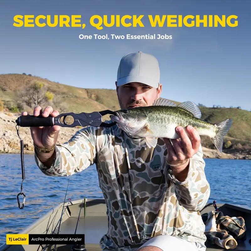 🔥LAST DAY 49% OFF-🎣 ArcPro 2-in-1 Fish Gripper with Scale – Your Ultimate Fishing Sidekick