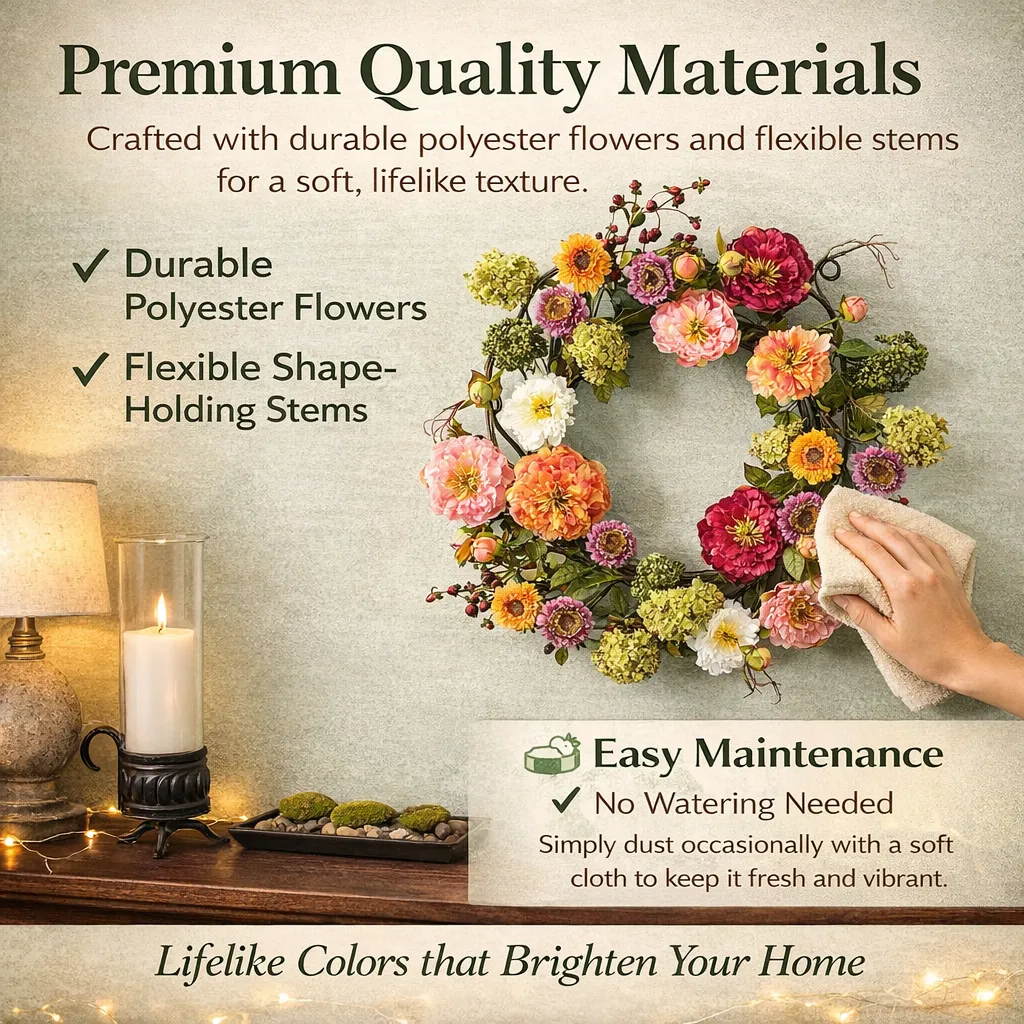 🌸 Mixed Peony Floral Wreath 🔥