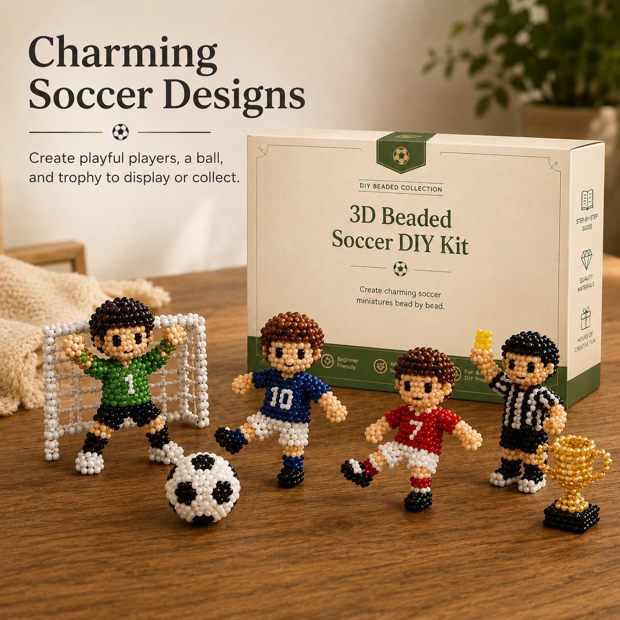 ⚽3D Beaded Soccer DIY Kit