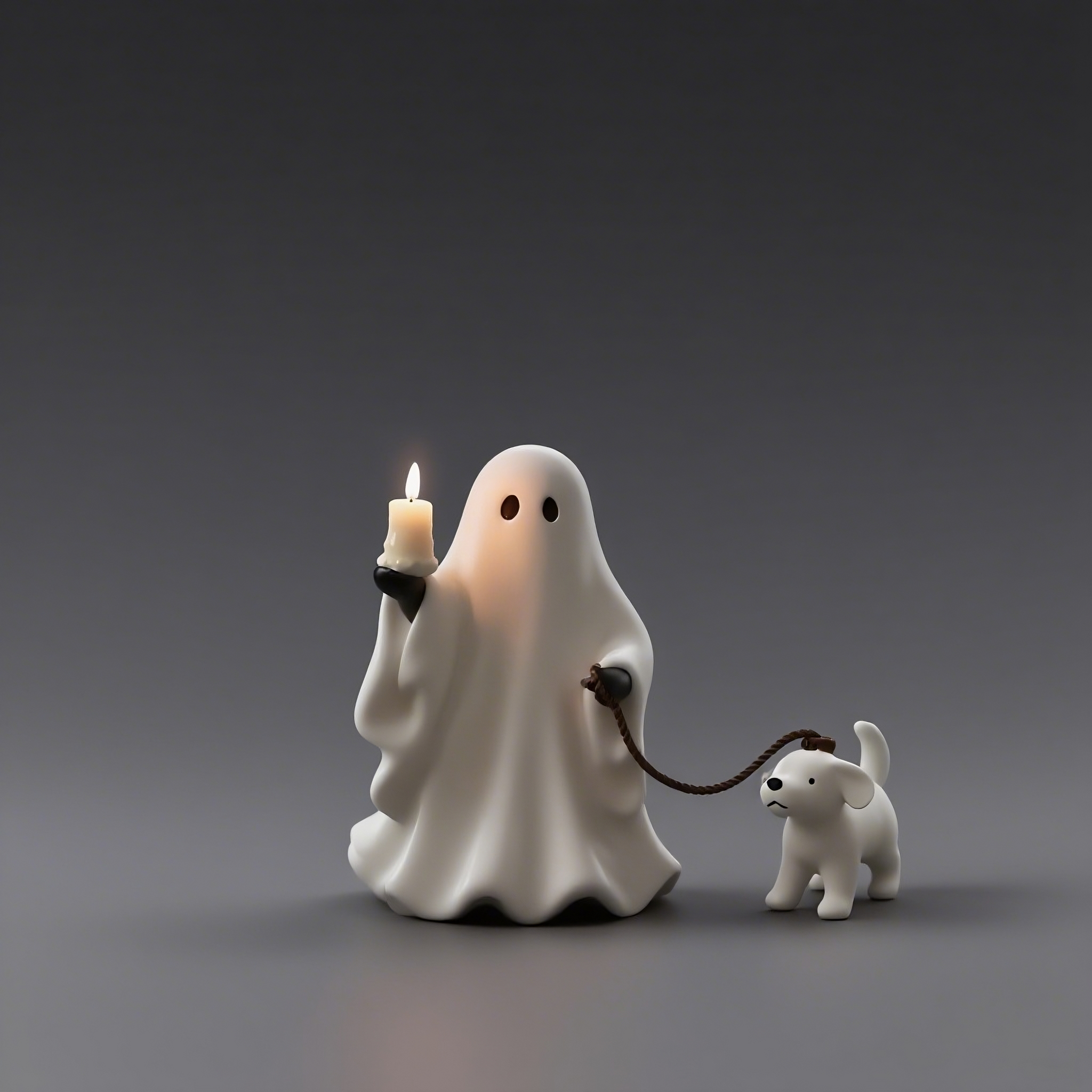 🐾Dog-walking service: Ghost Walking Dog Candle Holder👻