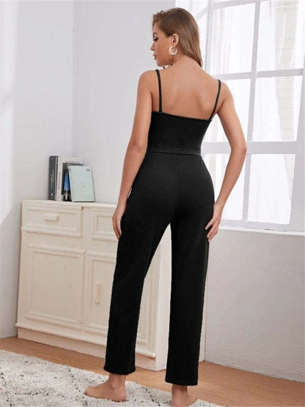 Women's Waffle Knit Loungewear Three Piece Set