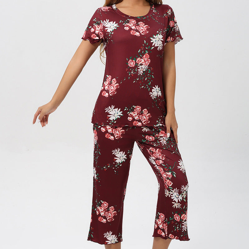 ⏳Limited Time 50% Off💥Women's Printed Top & Pants Nightwear Set