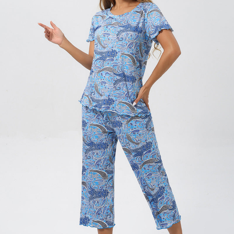 ⏳Limited Time 50% Off💥Women's Printed Top & Pants Nightwear Set
