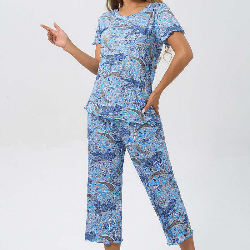 ⏳Limited Time 50% Off💥Women's Printed Top & Pants Nightwear Set