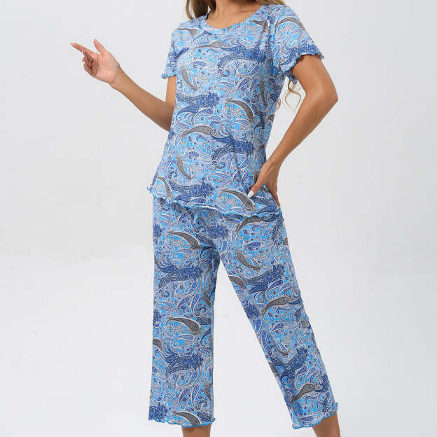 ⏳Limited Time 50% Off💥Women's Printed Top & Pants Nightwear Set