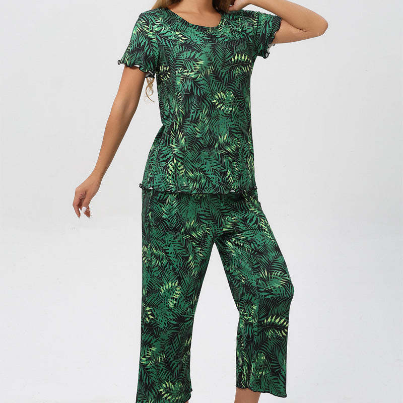 ⏳Limited Time 50% Off💥Women's Printed Top & Pants Nightwear Set