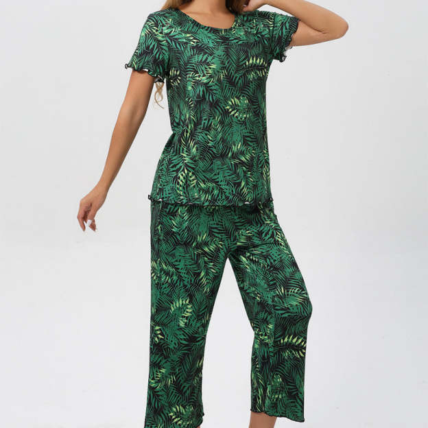 ⏳Limited Time 50% Off💥Women's Printed Top & Pants Nightwear Set
