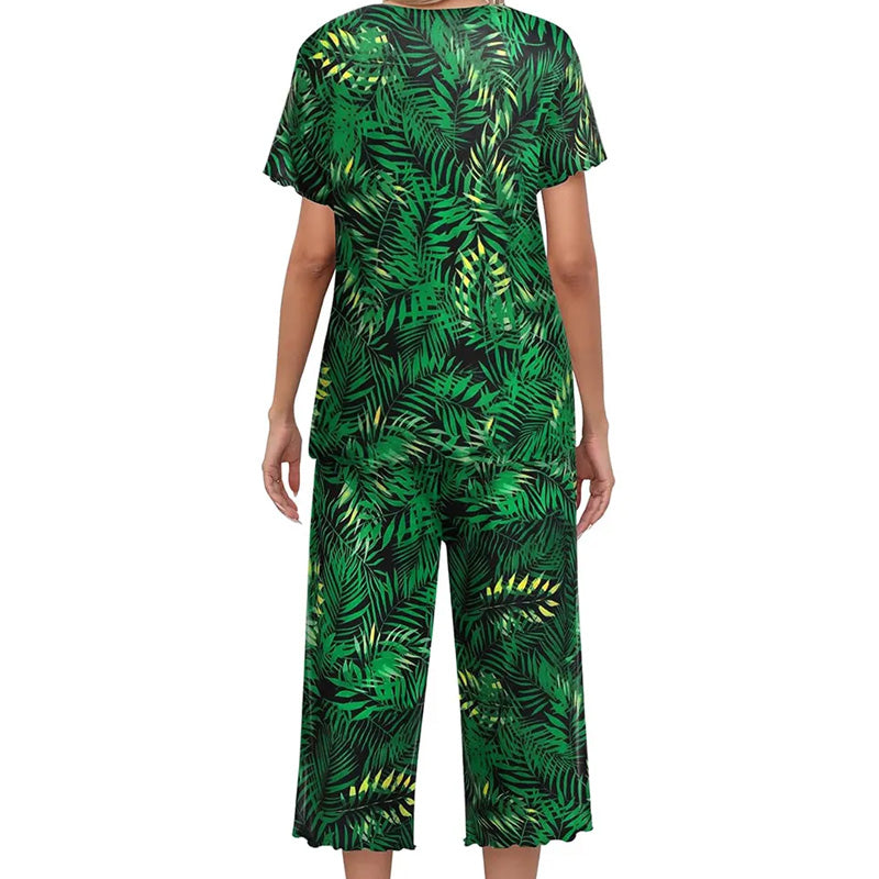 ⏳Limited Time 50% Off💥Women's Printed Top & Pants Nightwear Set