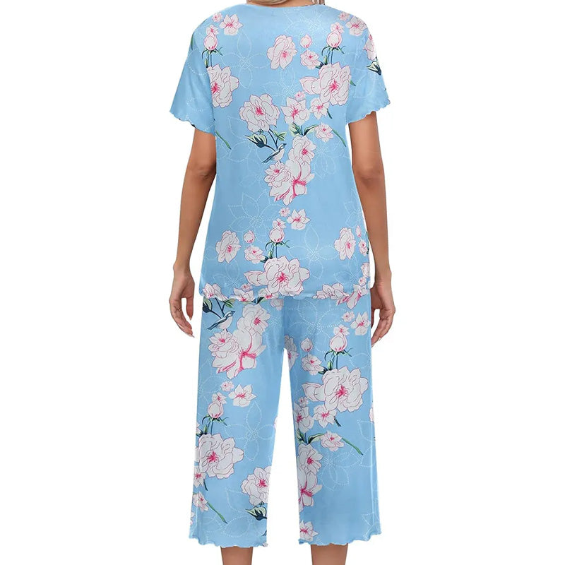 ⏳Limited Time 50% Off💥Women's Printed Top & Pants Nightwear Set