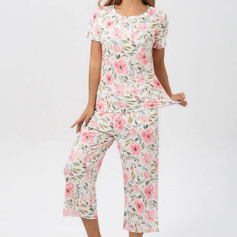 ⏳Limited Time 50% Off💥Women's Printed Top & Pants Nightwear Set