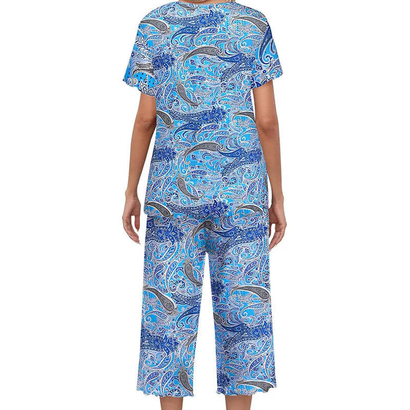 ⏳Limited Time 50% Off💥Women's Printed Top & Pants Nightwear Set