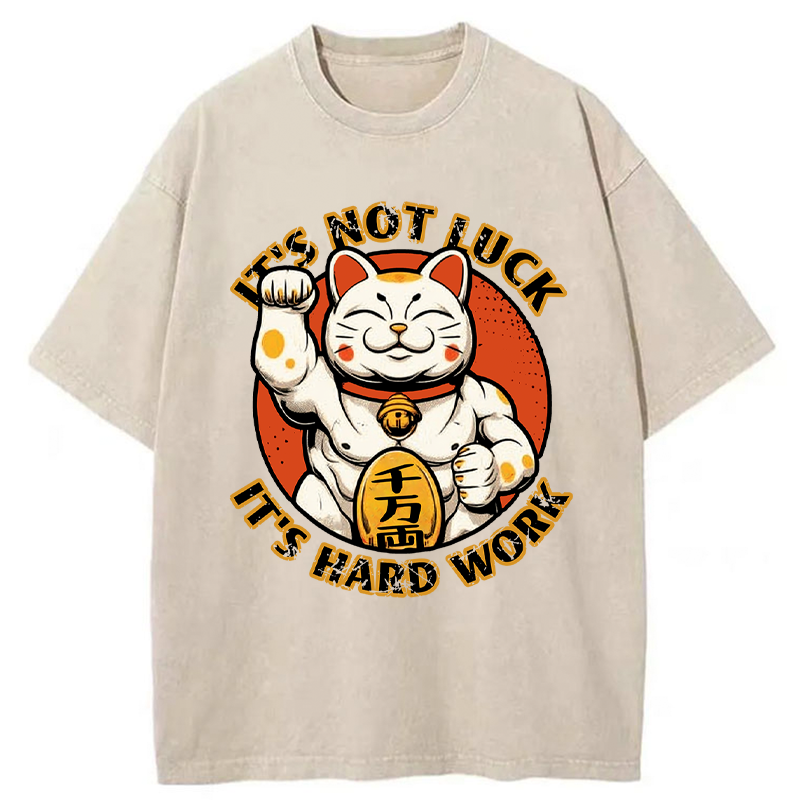 Tokyo-Tiger Maneki:Luck Is Earned Washed T-Shirt