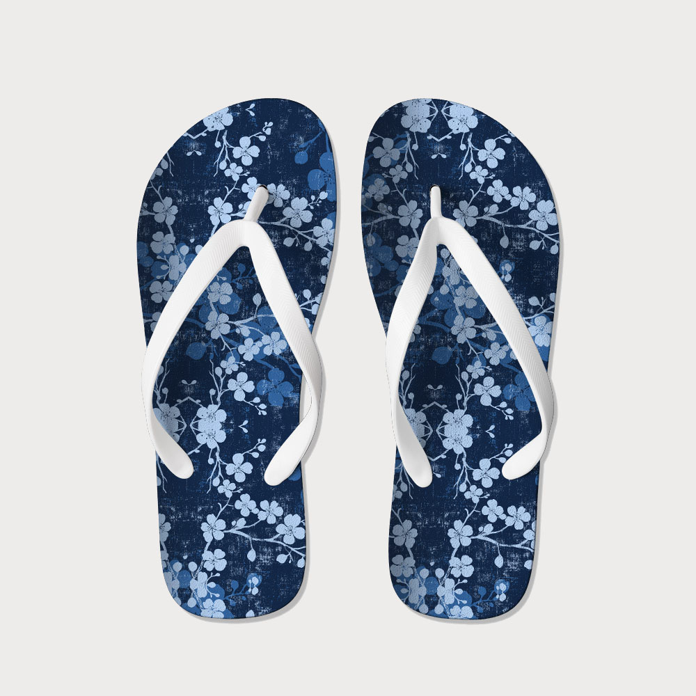 Tokyo-Tiger Midnight Blossoms Flip Flops