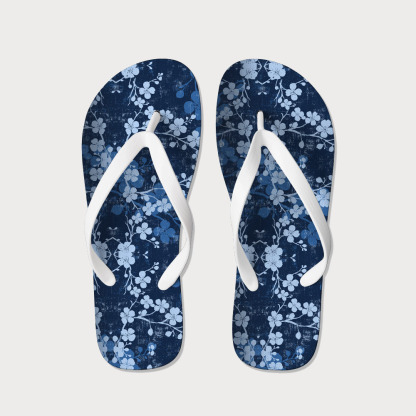 Tokyo-Tiger Midnight Blossoms Flip Flops