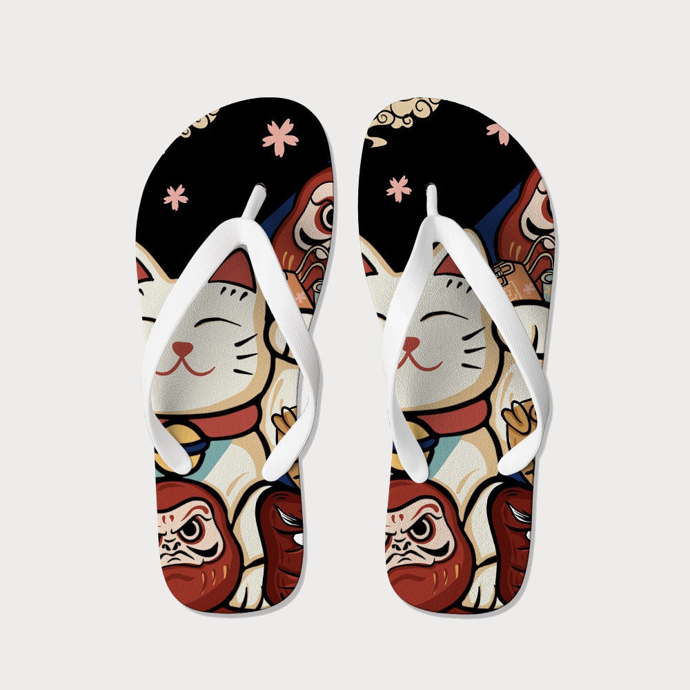 Tokyo-Tiger Traditional Japanese Elements Flip Flops