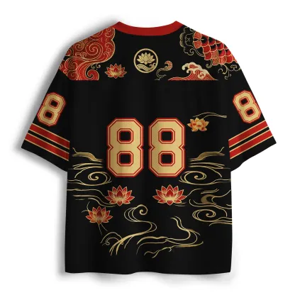 Tokyo-Tiger  Elegant Koi Fish Watercolor Art Mesh Jersey