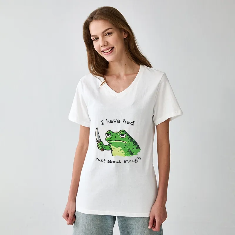 Tokyo-Tiger Impatient Frog V-Neck Classic T-Shirt