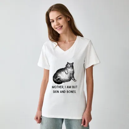 Tokyo-Tiger Skin & Bones Cat V-Neck Classic T-Shirt