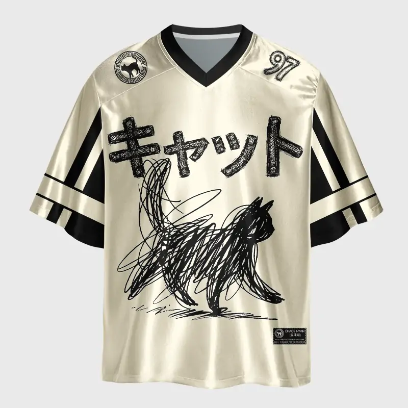 Tokyo-Tiger Chaos Nyan Glossy Oversized Jersey