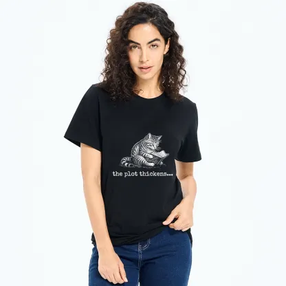 Tokyo-Tiger Meme Cat Reading Mystery Book Classic T-Shirt