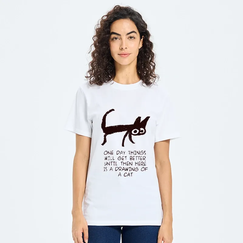 Tokyo-Tiger Cat Cheer Up Drawing Classic T-Shirt
