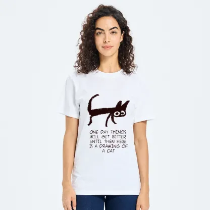 Tokyo-Tiger Cat Cheer Up Drawing Classic T-Shirt