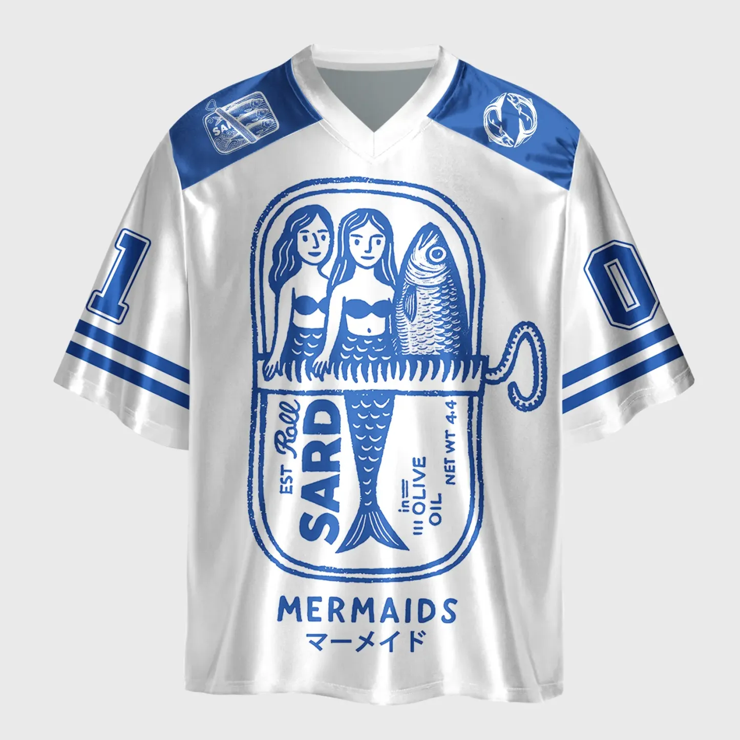 Tokyo-Tiger Mermaid Can Glossy Oversized Jersey