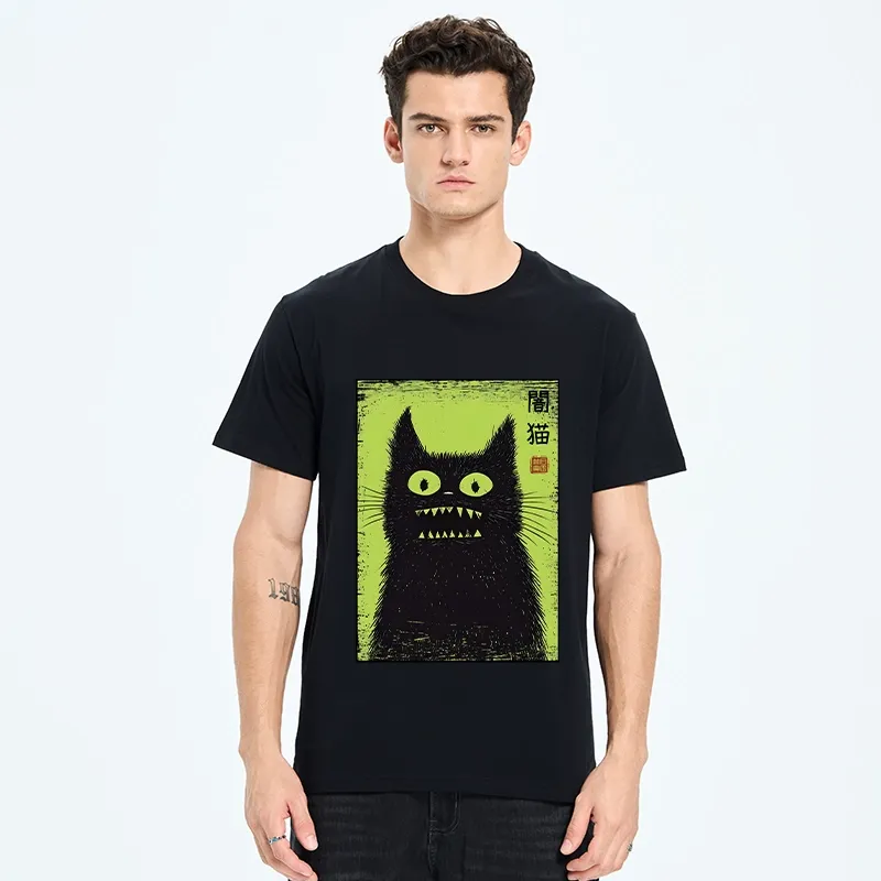 Tokyo-Tiger Spooky Black Cat Japanese Classic T-Shirt