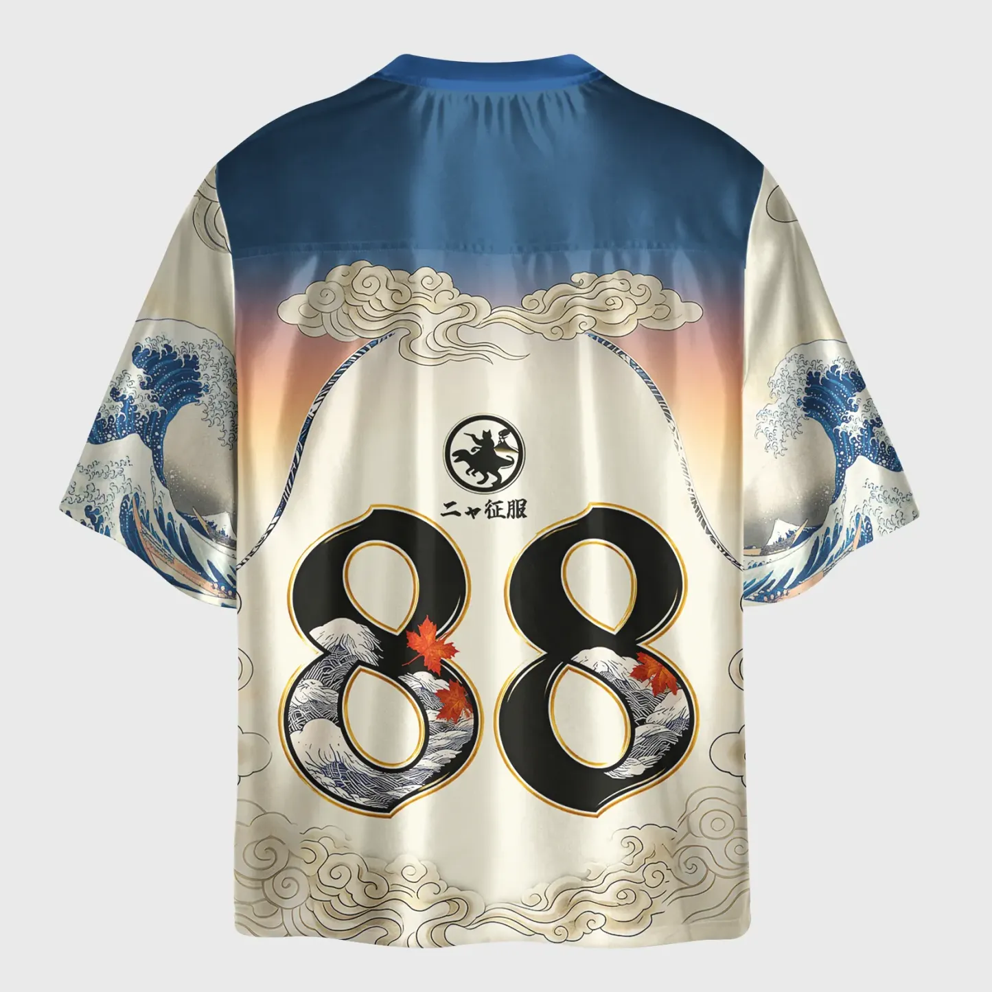 Tokyo-Tiger Cat Riding A Dinosaur Glossy Oversized Jersey