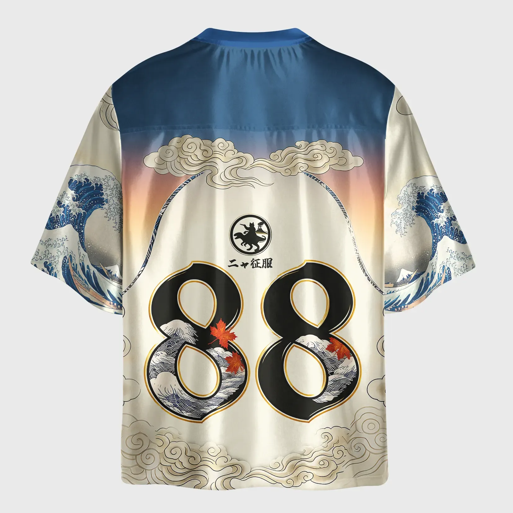 Tokyo-Tiger Cat Riding A Dinosaur Glossy Oversized Jersey