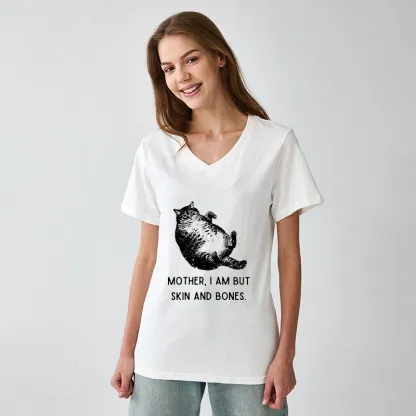 Tokyo-Tiger Overweight Cat And Its Doting Owner V-Neck Classic T-Shirt