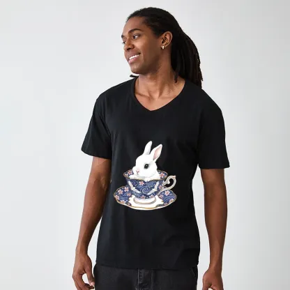 Tokyo-Tiger Cute Rabbit Tea Set V-Neck Classic T-Shirt