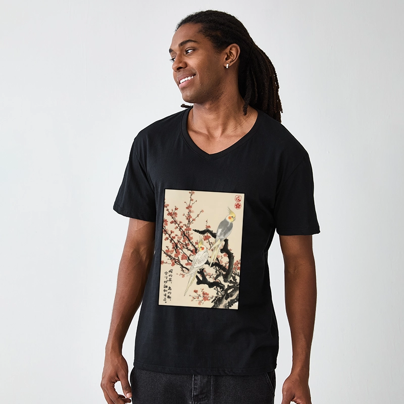 Tokyo-Tiger Whispers of Silent Blossoms V-Neck Classic T-Shirt