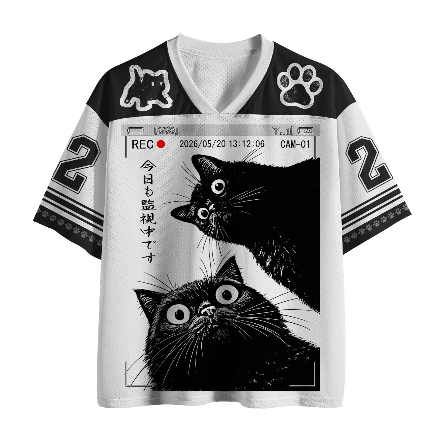 Tokyo-Tiger Two Cats Watching You Today Too Mesh Jersey