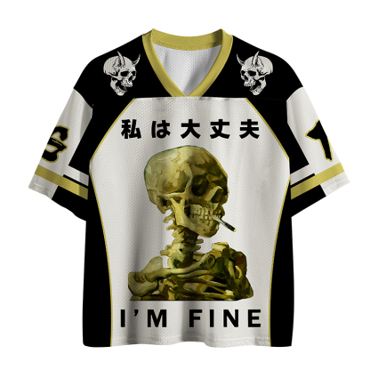 Tokyo-Tiger I'm Fine Funny Mesh Jersey