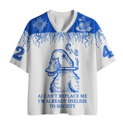 Tokyo-Tiger Smoking Duck Funny Mesh Jersey