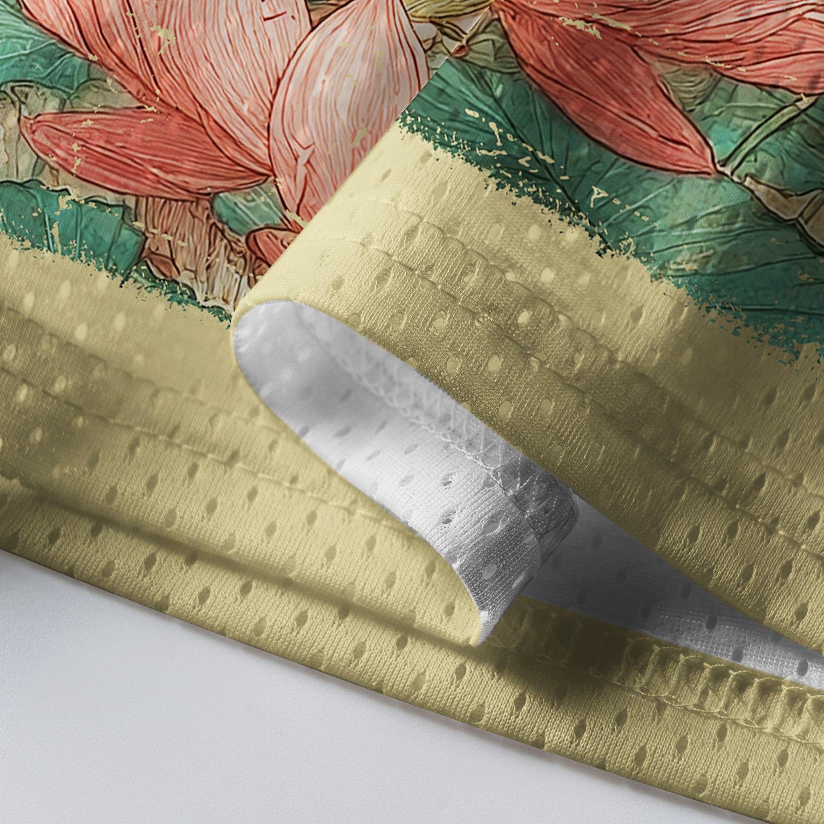 Tokyo-Tiger Zen Cat: Lotus Serenity Mesh Jersey