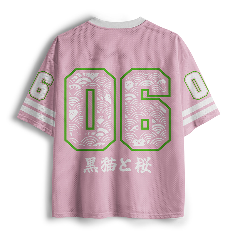 Tokyo-Tiger Sakura And Cat No.06 Mesh Jersey