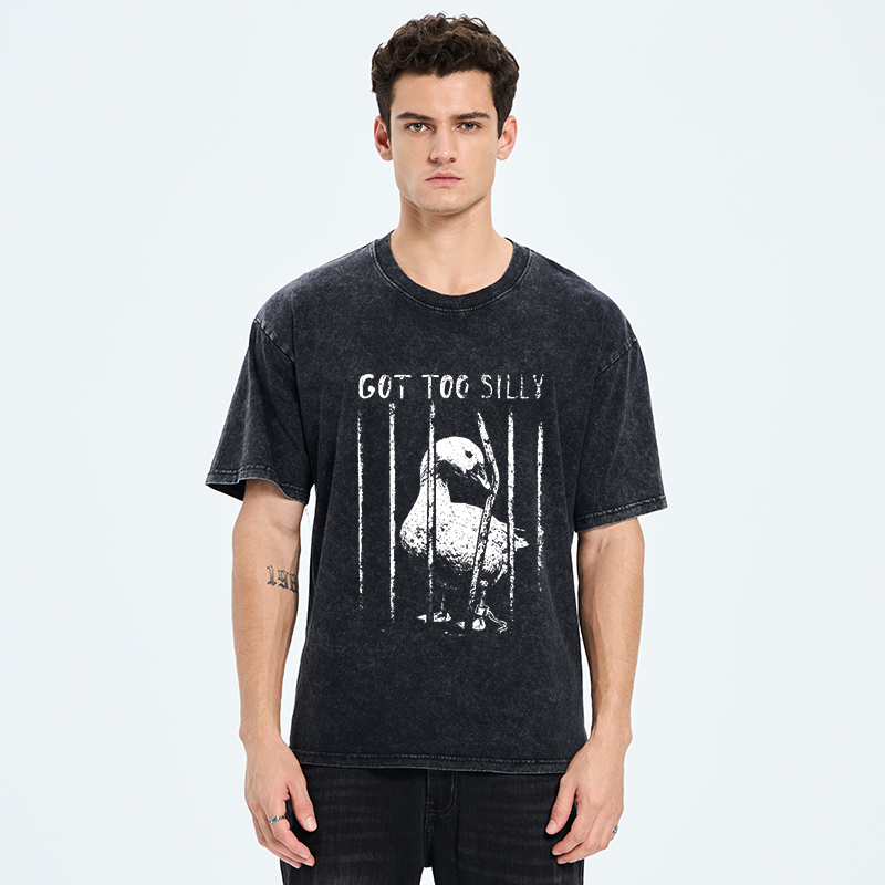 Tokyo-Tiger Got Too Silly Goose Washed T-Shirt