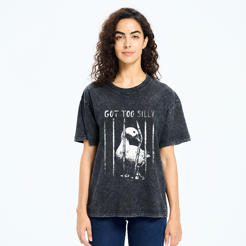 Tokyo-Tiger Got Too Silly Goose Washed T-Shirt