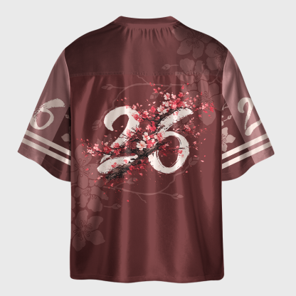 Tokyo-Tiger Winter Plum Resilience Glossy Oversized Jersey