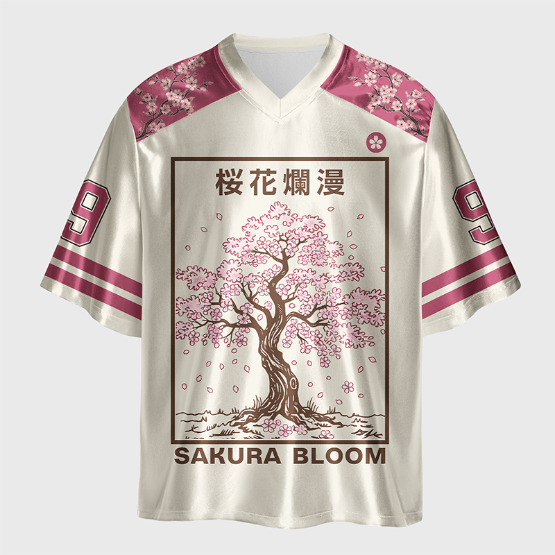 Tokyo-Tiger Sakura Bloom Glossy Oversized Jersey