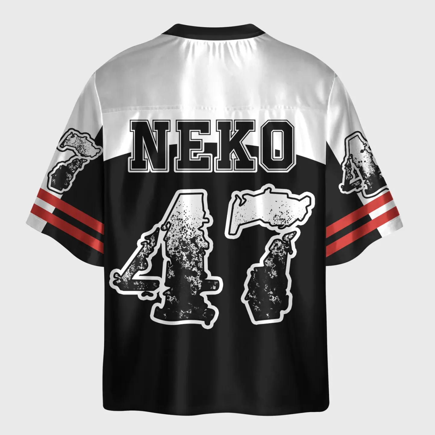 Tokyo-Tiger Japanese Cat Samurai Retro Glossy Oversized Jersey