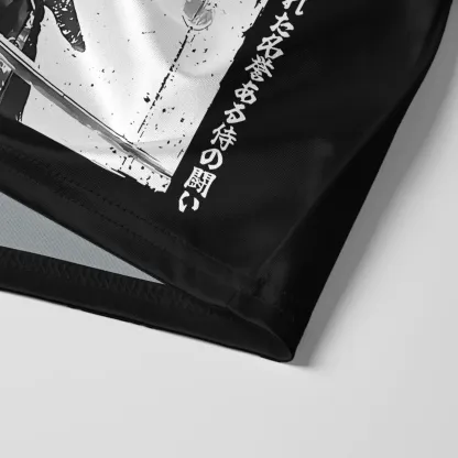 Tokyo-Tiger Japanese Cat Samurai Retro Glossy Oversized Jersey