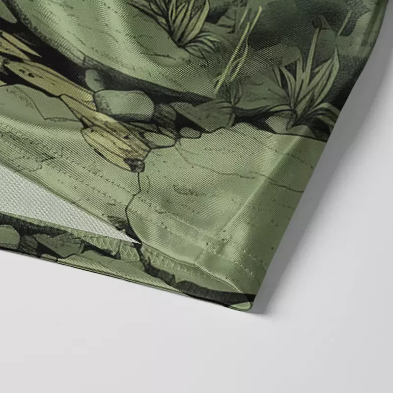 Tokyo-Tiger Green Bamboo Forest Cat Glossy Oversized Jersey